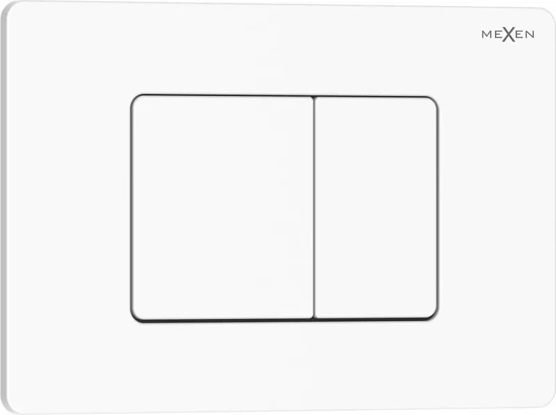 Mexen Tex 05 spoelknop roestvrij staal, wit glanzend - 6105-01