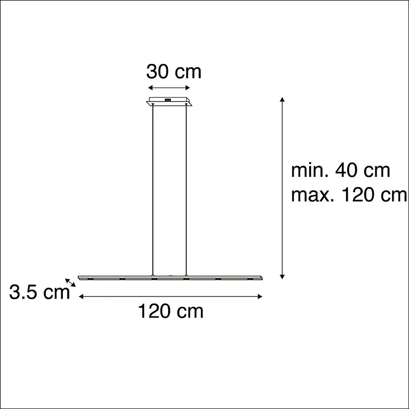 Eettafel / Eetkamer Design hanglamp staal met touch-dimmer incl. LED - Platina Design, Modern Binnenverlichting Lamp