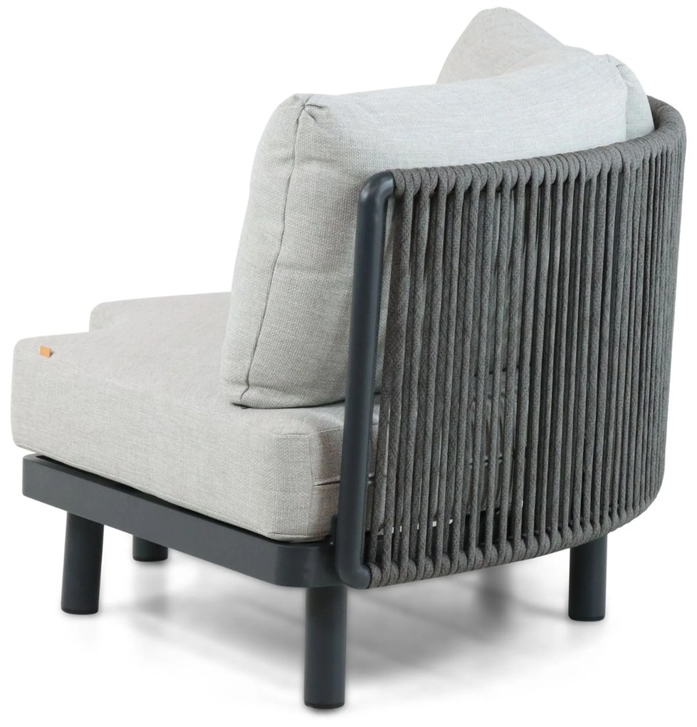 Hoek loungeset 5 personen Aluminium/rope Grijs  Santika Furniture Santika
