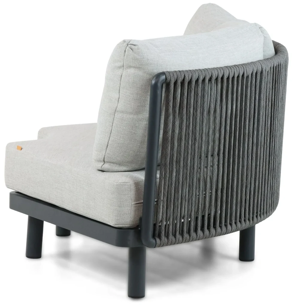 Hoek loungeset 5 personen Aluminium/rope Grijs  Santika Furniture Santika