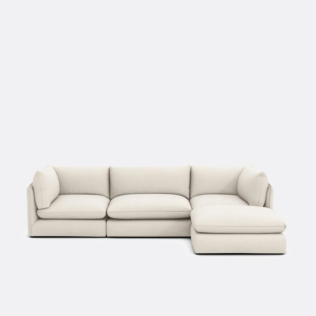 3-zits modulaire sofa met poef, polyester, MALO