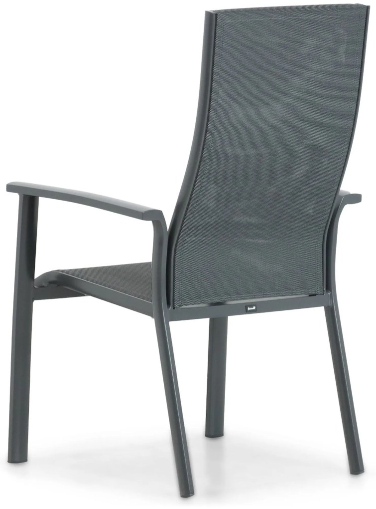 Tuinset 4 personen 180 cm Aluminium/textileen Grijs Hartman Sitges/Mateo