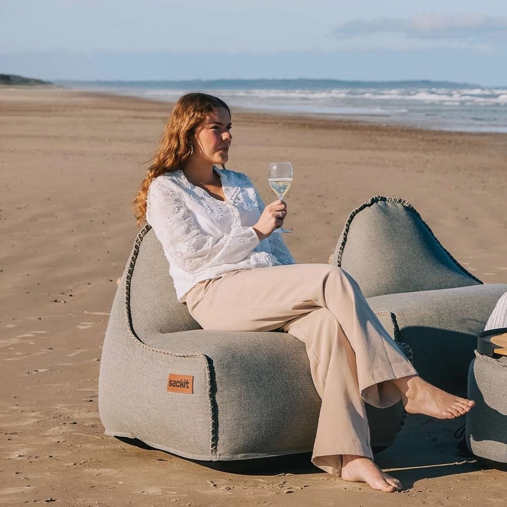 Cobana Lounge Stoel & Pouf Outdoor - Kirra Grey