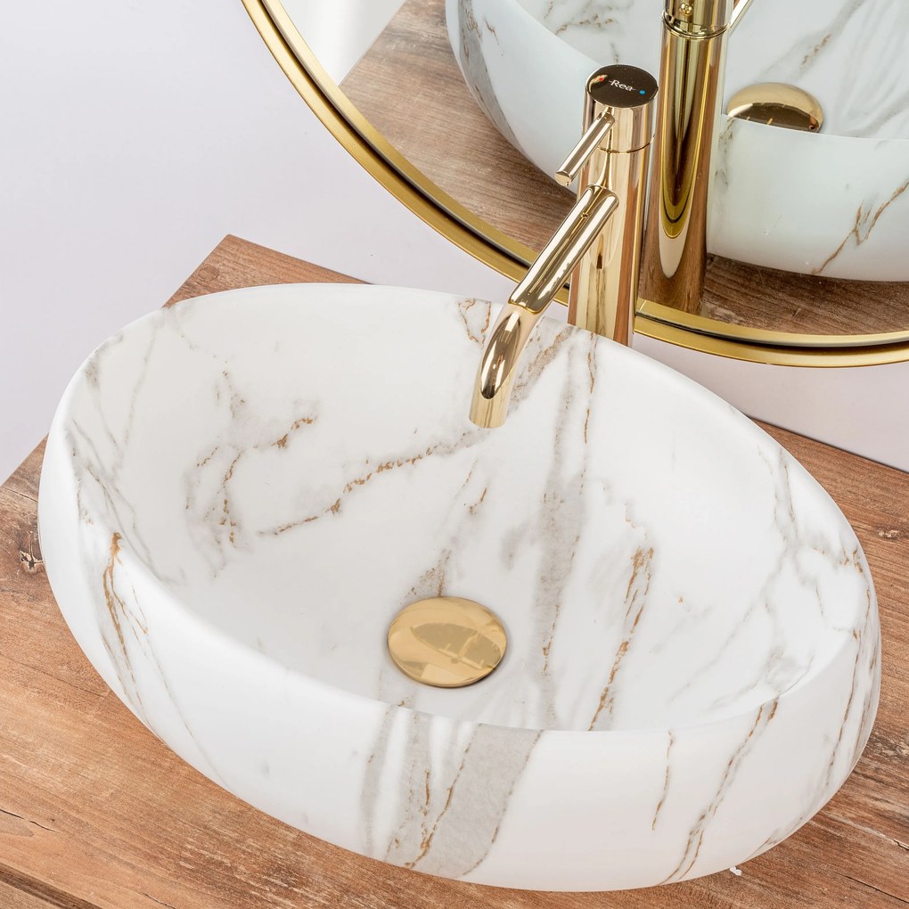 Opzetwastafel Rea Linda Lava Mat