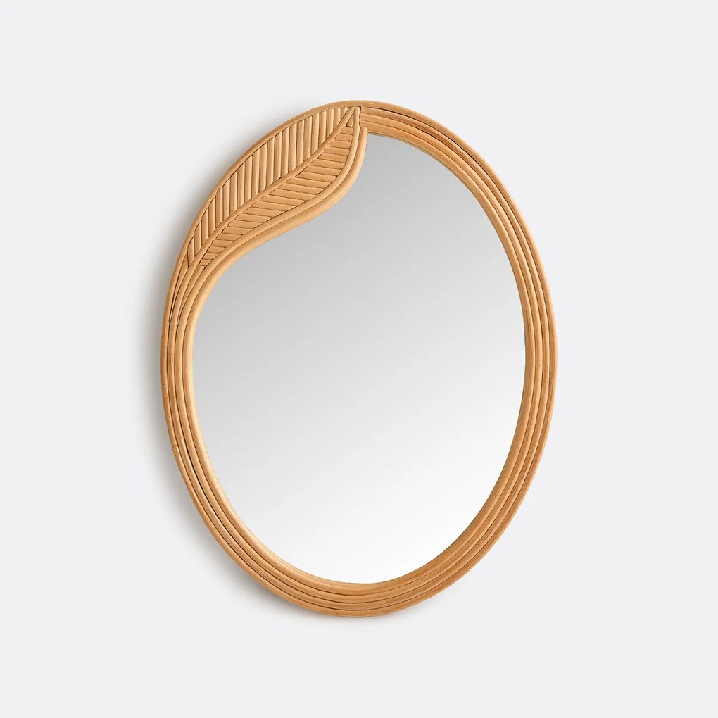 Ovale rotan spiegel, 50 x 65 cm, SYLEA