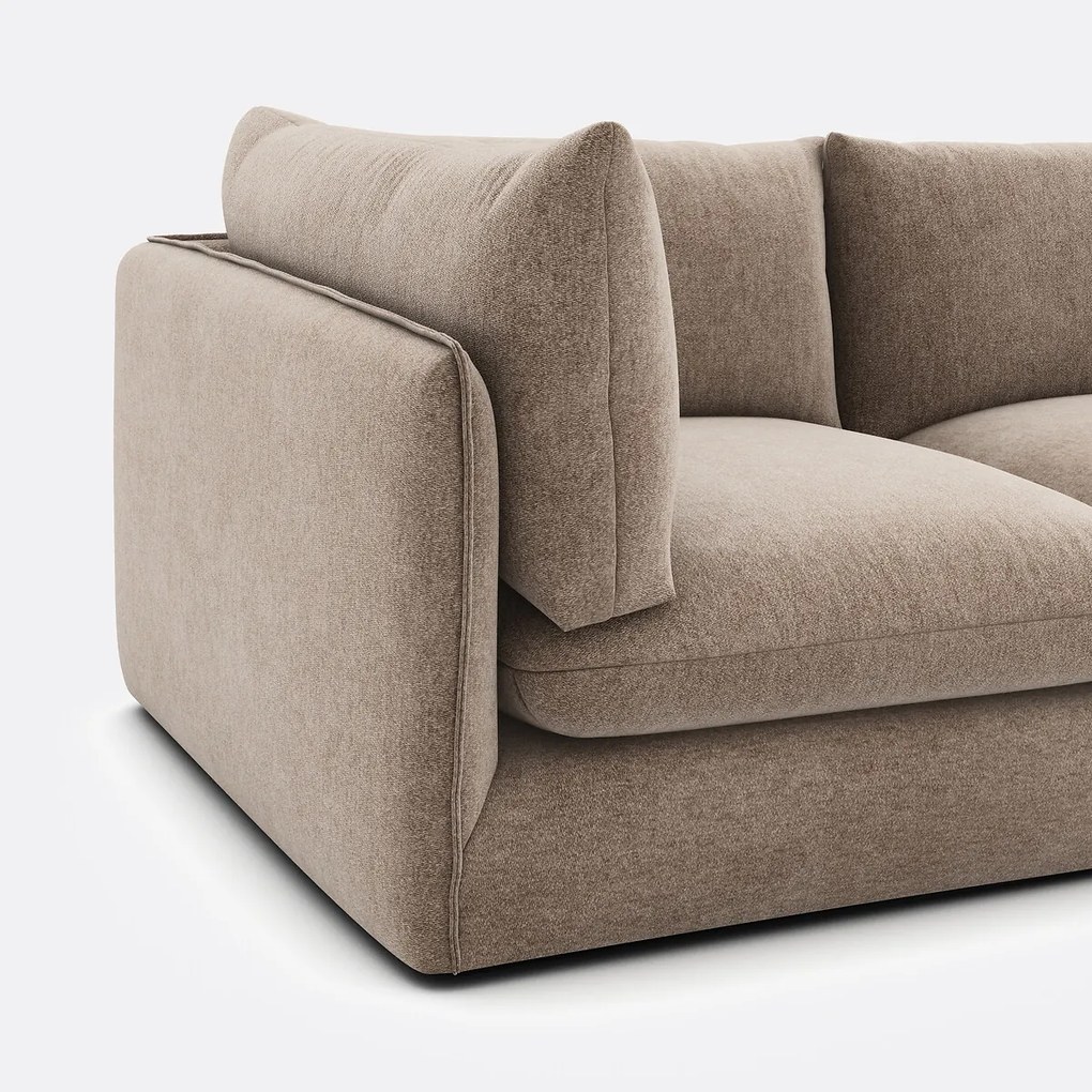 Modulaire 3-zitsbank in gemêleerd polyester, Malo