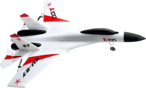 VEVOR RC-vliegtuig, 2,4 GHz 4-kanaals afstandsbedieningsvliegtuig met 6-assige gyrostabilisator, klaar om te vliegen gevechtsvliegtuig met 2 batterijen, gemakkelijk te vliegen RC-zweefvliegtuig voor volwassenen, kinderen, beginners en jongens