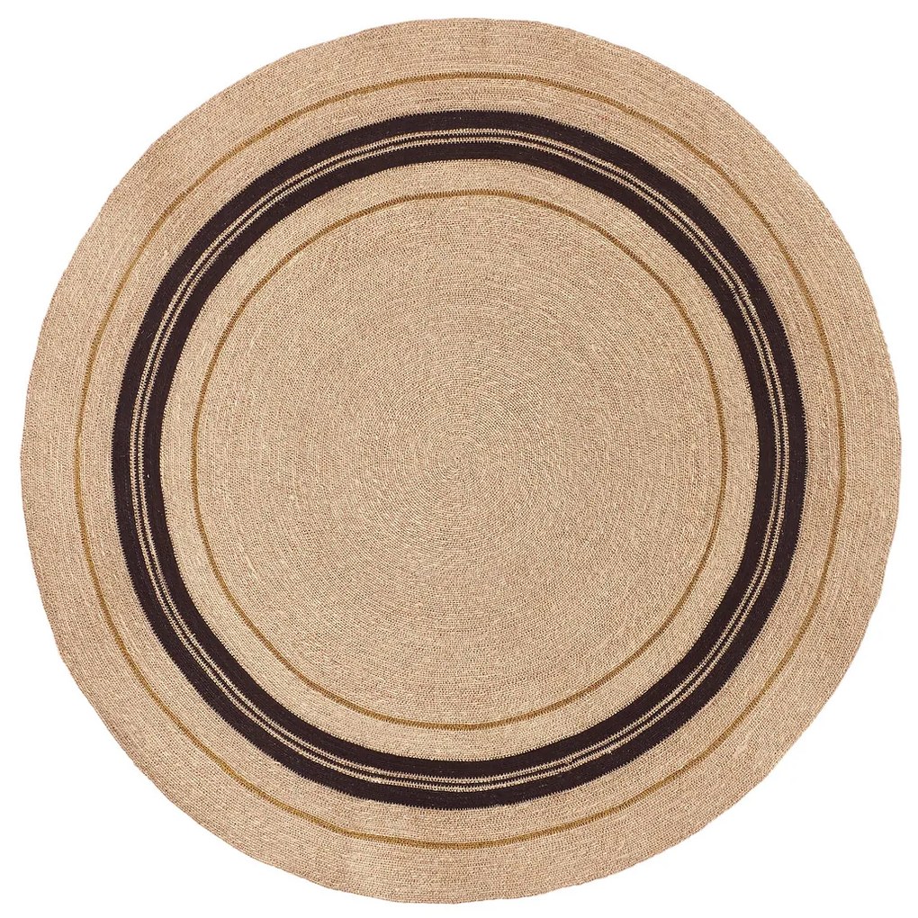 Rond vloerkleed in raffia, Bohoma