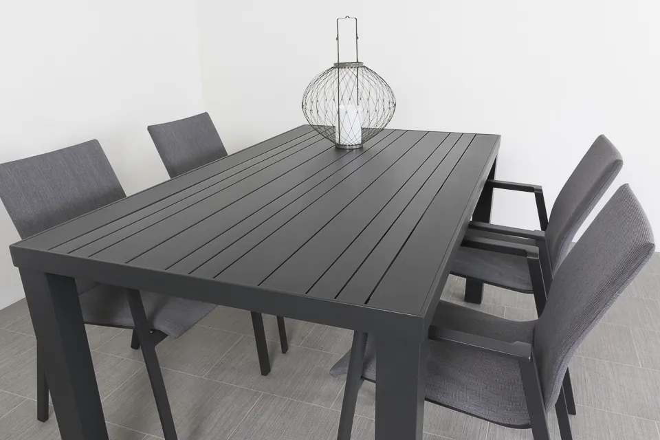 Lima antraciet/Lena 160 cm. tuinset - 5-delig