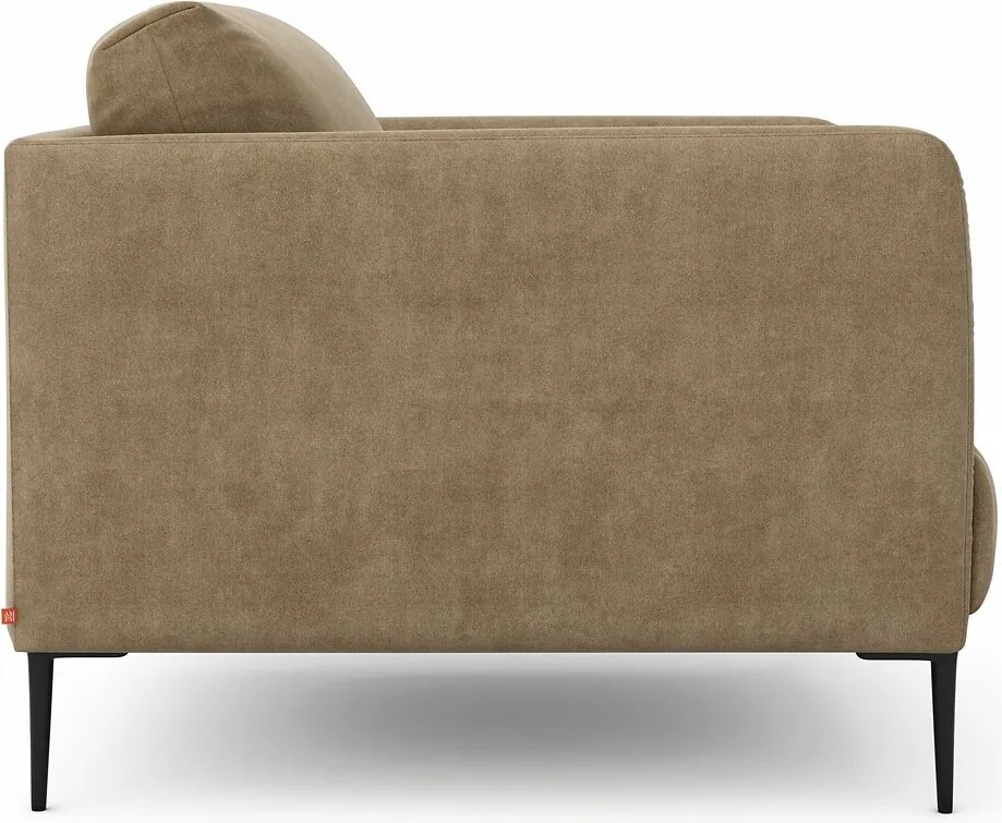 Fauteuil in stonewashed fluweel, Oscar, ontwerp Emmanuel Gallina