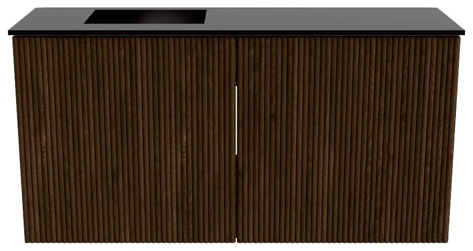 Mondiaz Joya 80cm toiletmeubel walnut met wastafel faye links 1 kraangat urban
