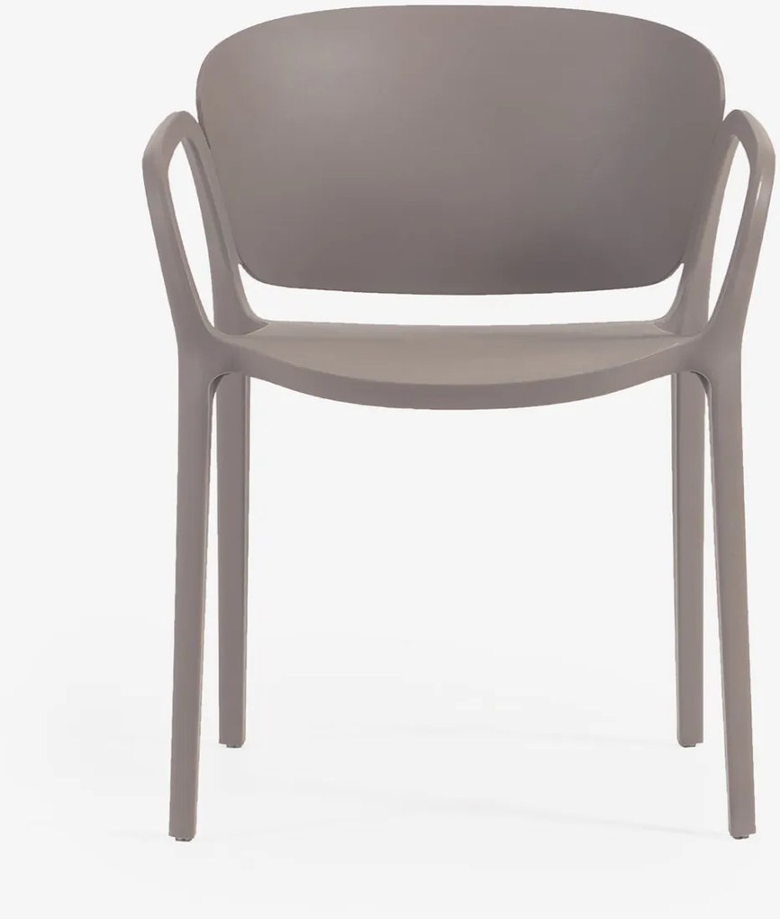 Kave Home Ania Plastic Tuinstoel Stapelbaar Beige