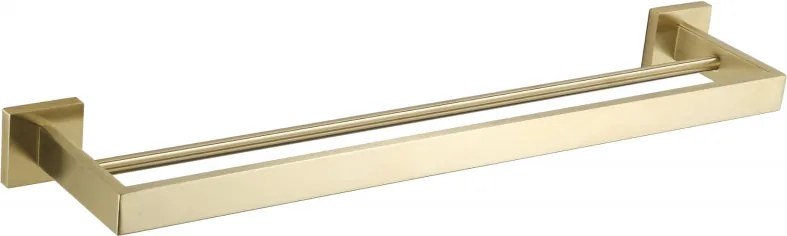 Mexen Vox dubbele handdoekhouder, goud - 707025-55
