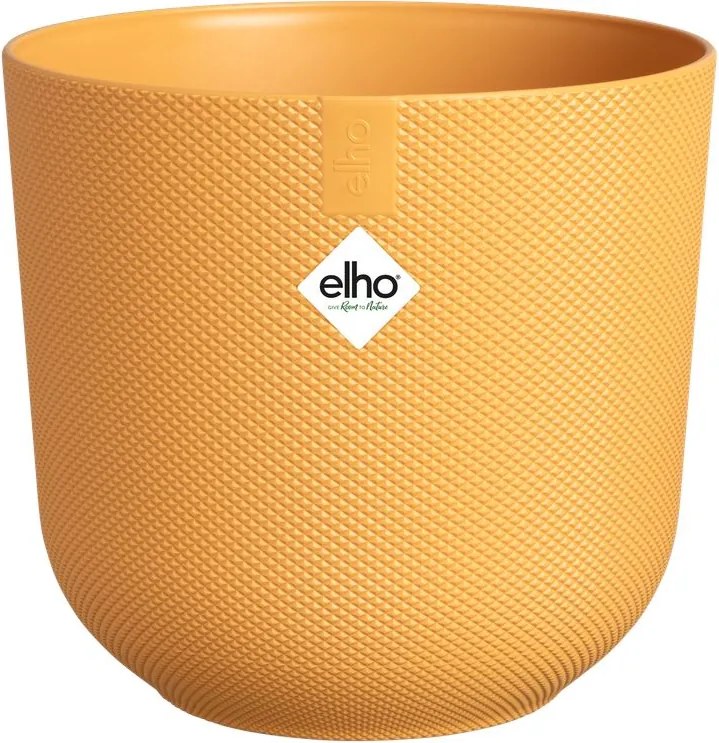 elho Jazz Rond 16 - Amber geel (Geel) - Diameter 17 x H 15 cm - Ideaal voor binnen - 100% gerecycled