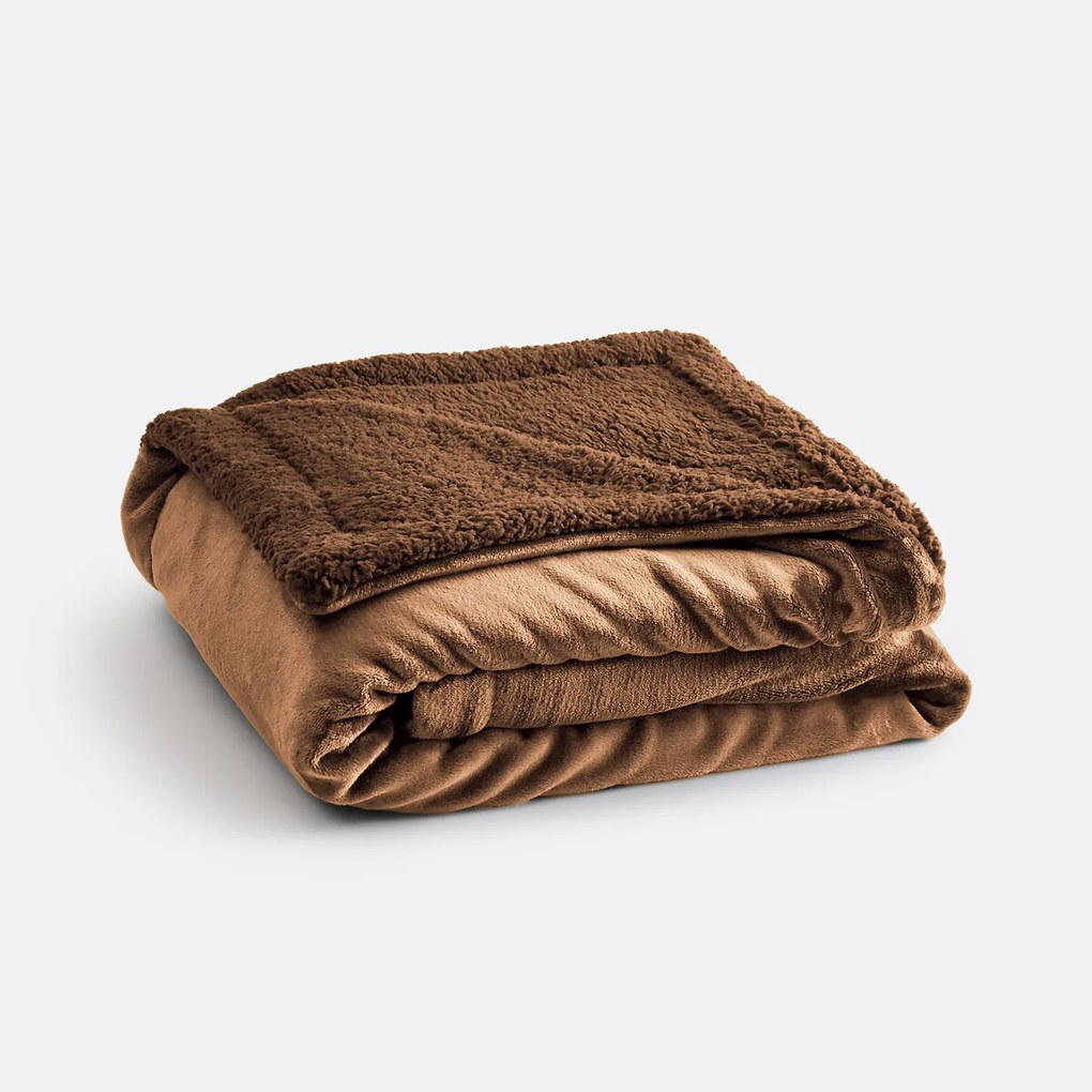 Plaid in fleece en sherpa, Maxine