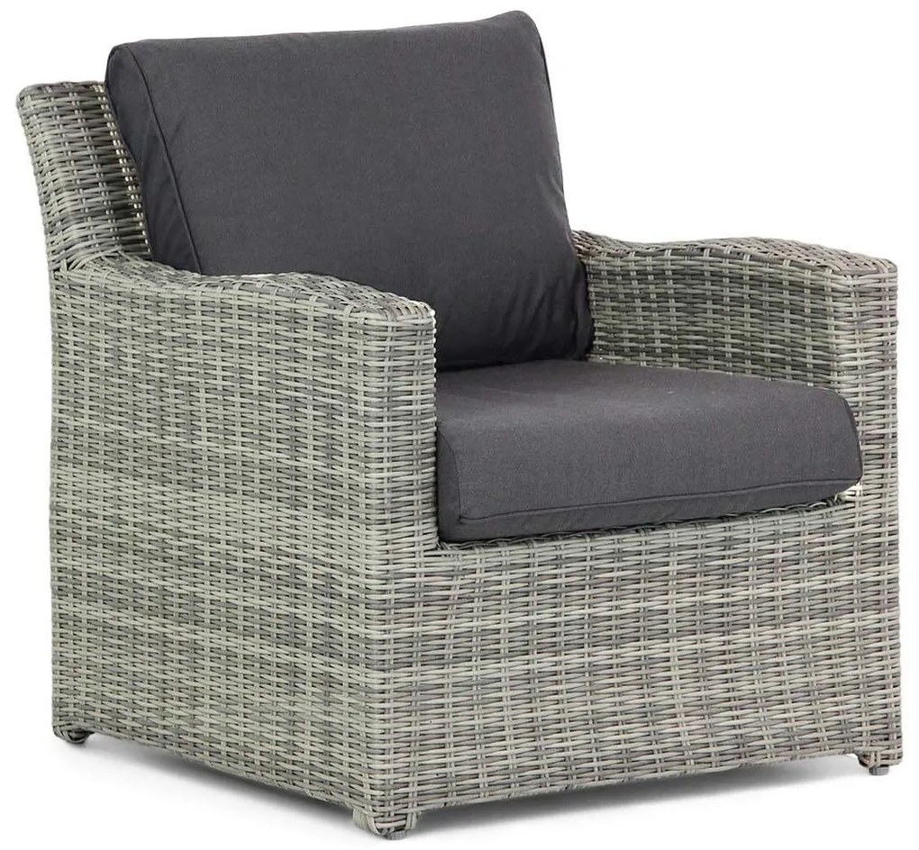 Stoel en Bank Loungeset 4 personen Wicker Grijs  Garden Collections Giardino/Brighton