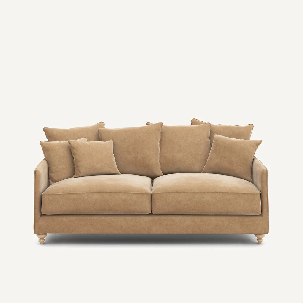 3-zits slaapbank in stonewashed fluweel, Lazare