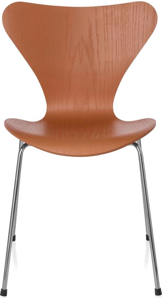 Fritz Hansen Vlinderstoel Series 7 stoel gekleurd essen chevalier oranje