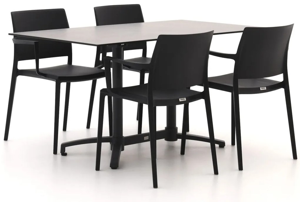 Diningset Forza  | 4 personen kunststof | Tuinset stapelbaar | 5-delig | Kees Smit Tuinmeubelen