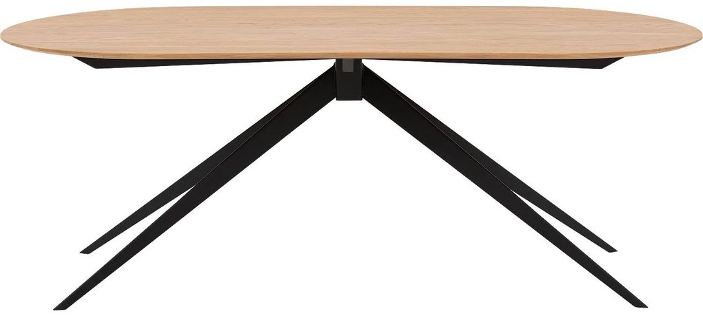 Goossens Excellent Eettafel Uniek, Semi rond 200 x 100 cm