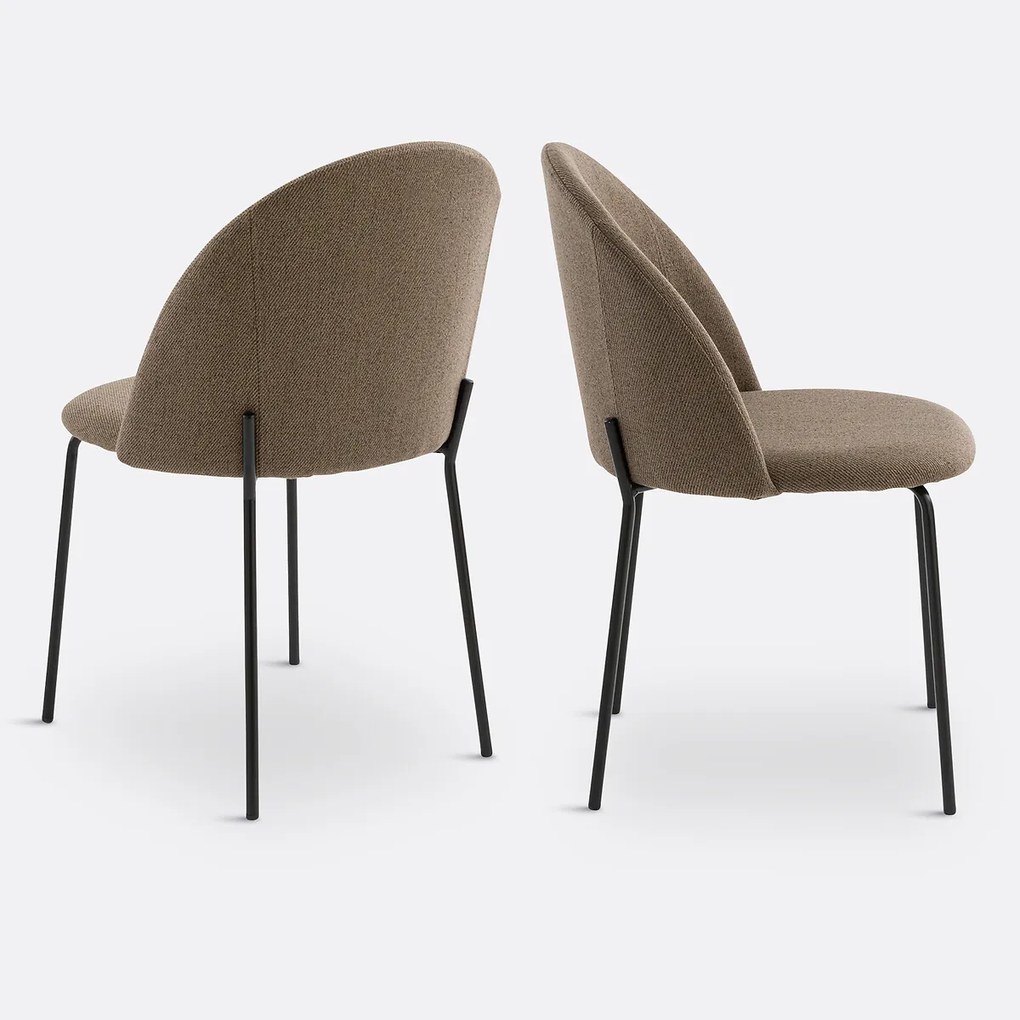 Set van 2 stoelen in mêlee stof, Nordie