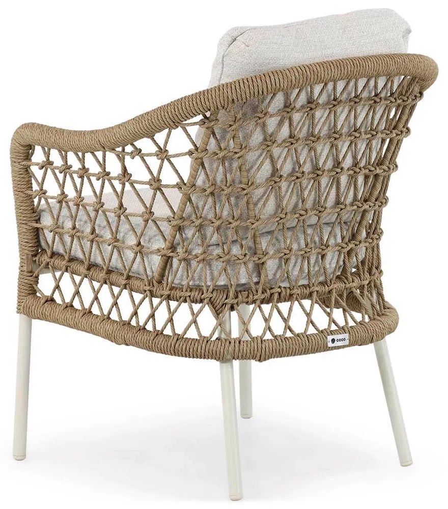 Tuinset 6 personen 225 cm Aluminium/wicker Taupe Coco Bali/Almeria