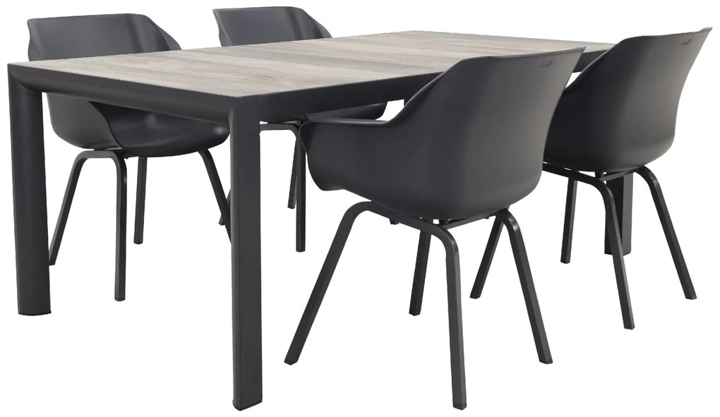 Hartman Sophie Xerix/Kings 4-persoons dining tuinset 180x100 cm. - Antraciet