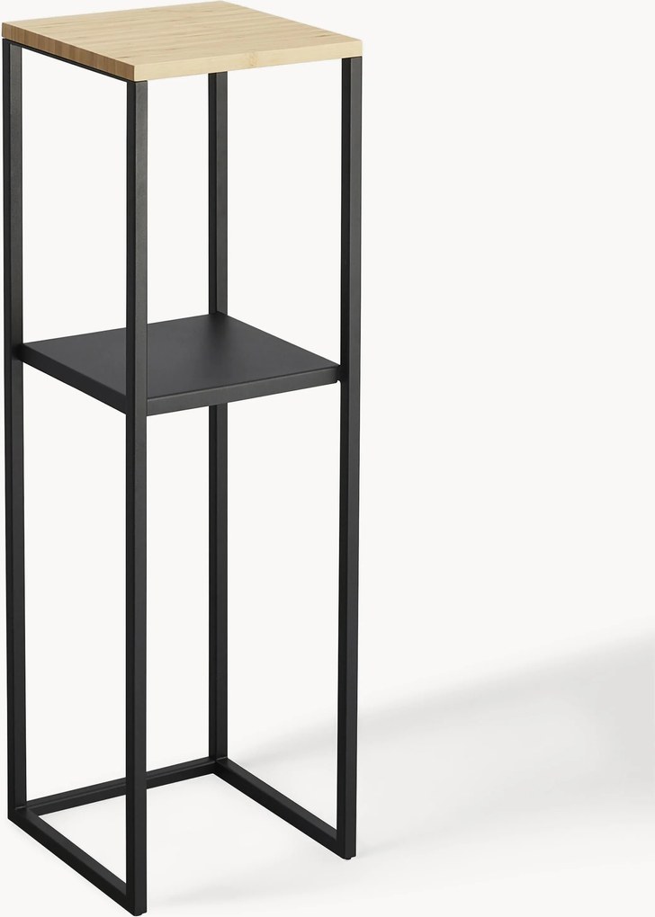 Smal wandrek Tower van metaal en bamboehout