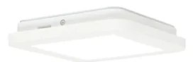 Plafonnière wit 17cm incl. LED 3-staps dimbaar IP44 - Steve Modern IP44 vierkant Binnenverlichting Lamp