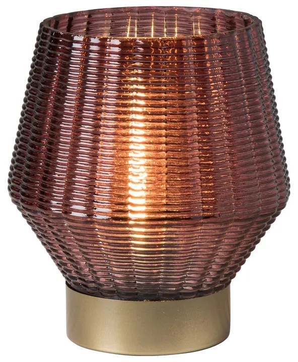Tafellamp donker roze - 14x12.5 cm