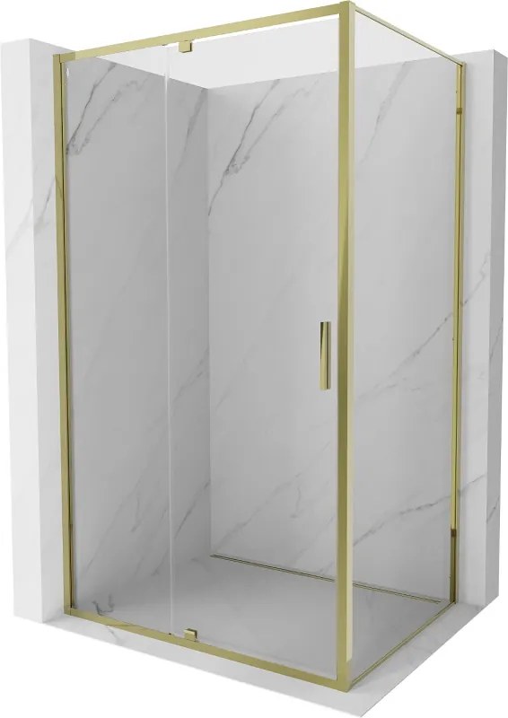 Mexen Exo douchecabine vleugeldeuren 150 x 100 cm, transparant, goud - 819-150-100-50-00