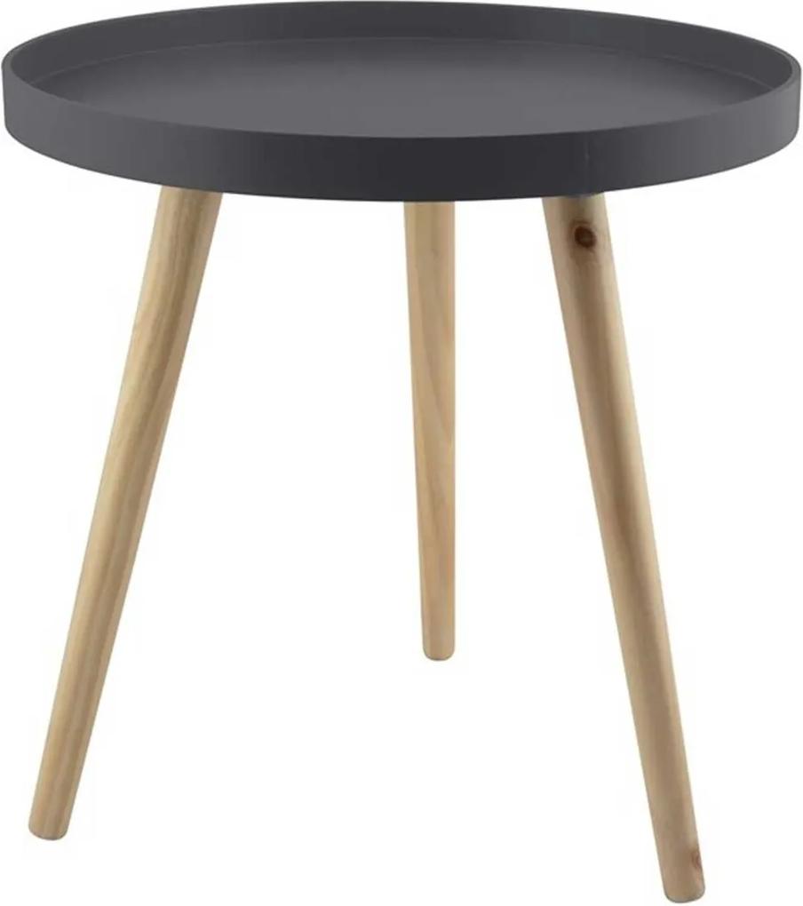 Lisomme Bijzettafel - Jur - Ø41 - Antraciet- Bijzettafeltje - Ronde tafels - buitentafel - scandinavisch - goedkoop - minimalistisch design