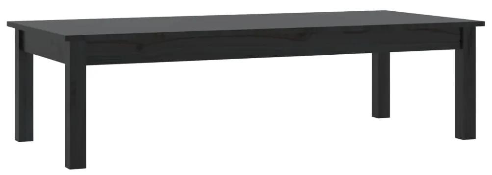 vidaXL Salontafel 110x50x30 cm massief grenenhout zwart
