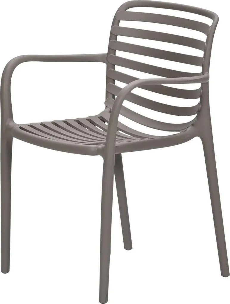 Garden Impressions Mees tuinstoel taupe - 4 stuks