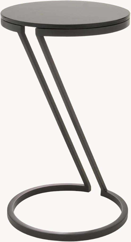 Ronde bijzettafel Falcone met glazen tafelblad