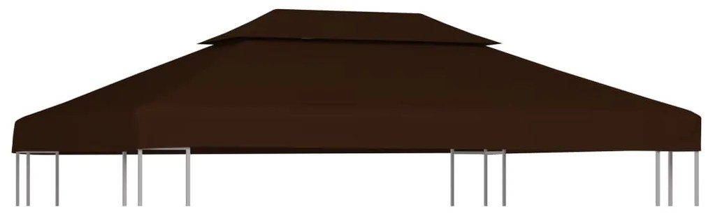 vidaXL Prieeldak 2-laags 310 g/m² 4x3 m bruin