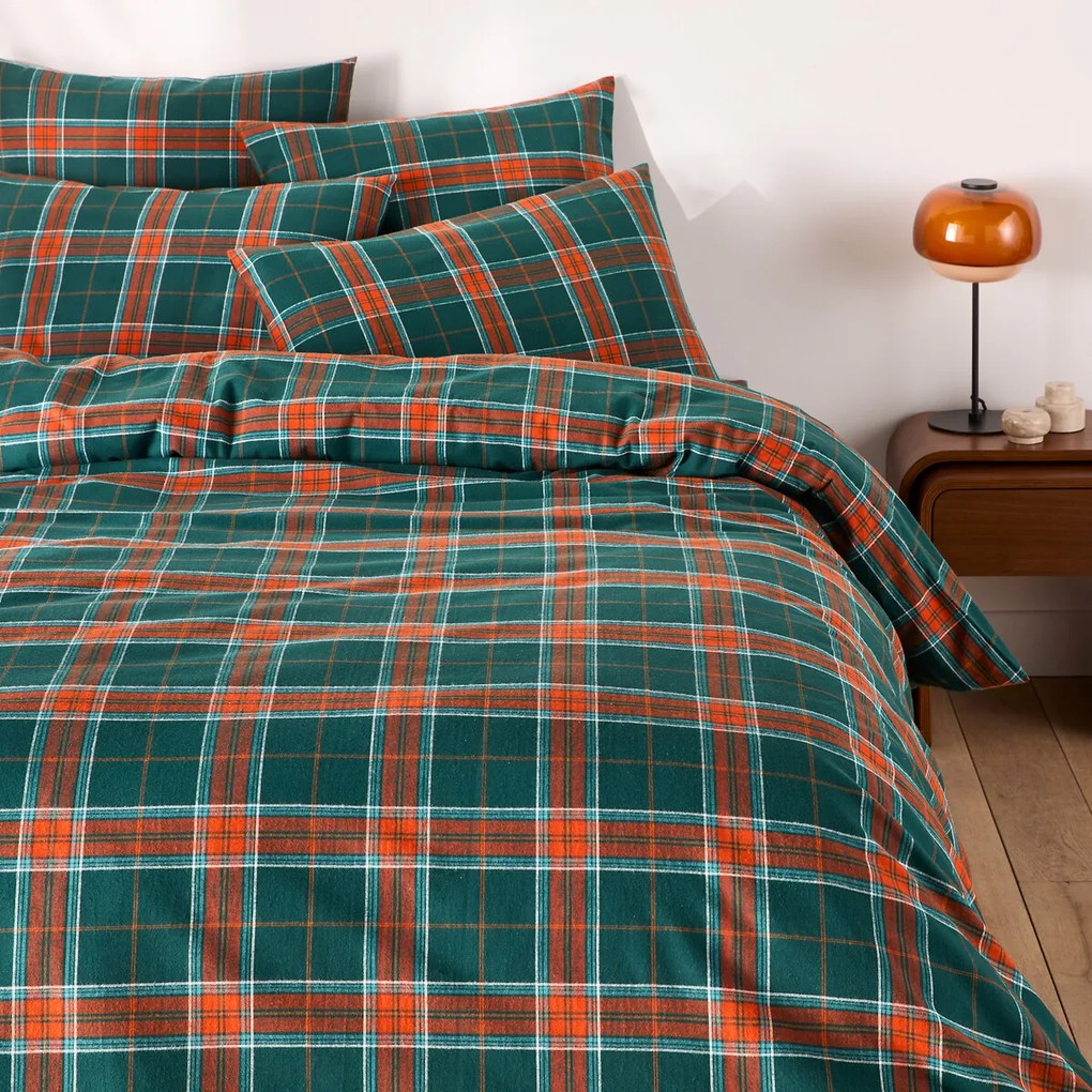 Dekbedovertrek in flanel, geruit, JORASSES