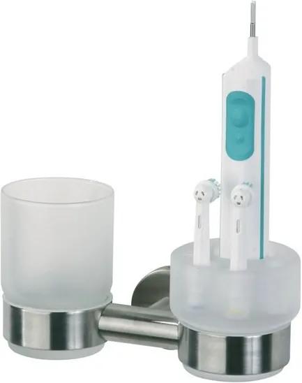 Tiger Boston elektrische tandenborstelhouder met glas RVS glans CO307830346