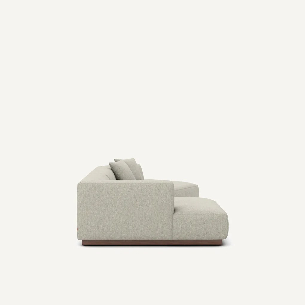 XL linker hoekbank met tweed voetensteun, JACOPO