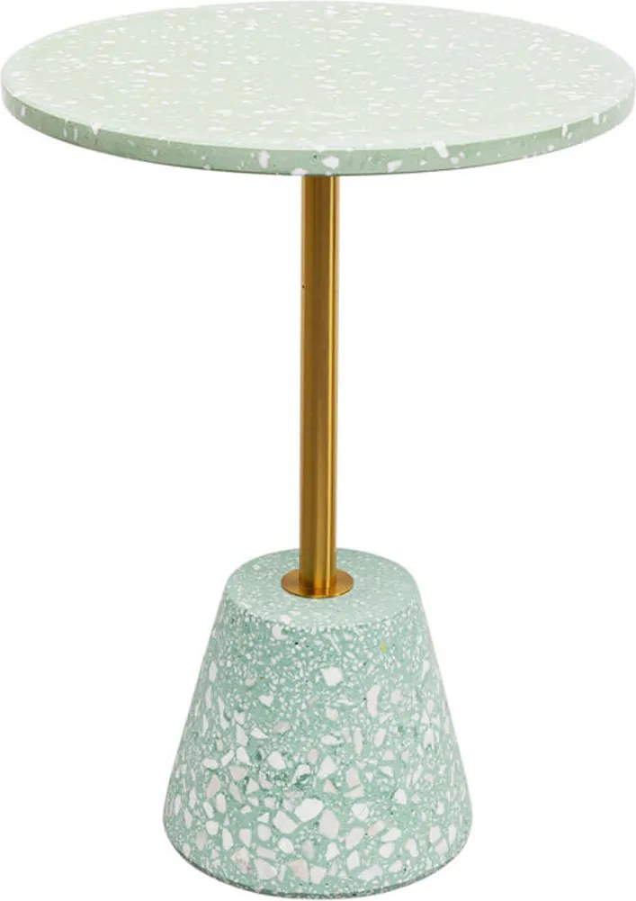 Retro Bijzettafel Mint Terrazzo - 40 X 40cm.