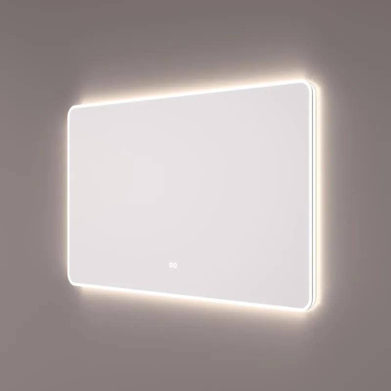 Hipp design 16000 rechthoekige spiegel 140x70cm met LED verlichting en spiegelverwarming