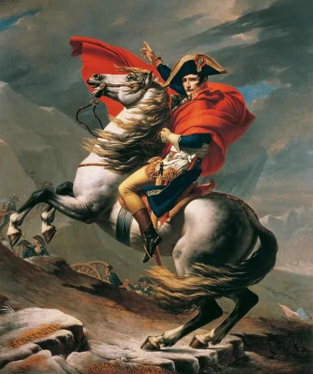 Kunstreproductie Napoleon Crossing the Alps on 20th May 1800, Jacques Louis David