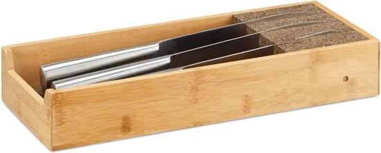 Messenhouder hout - messenblok bamboe - lade-organizer - messen opbergen - kurk M