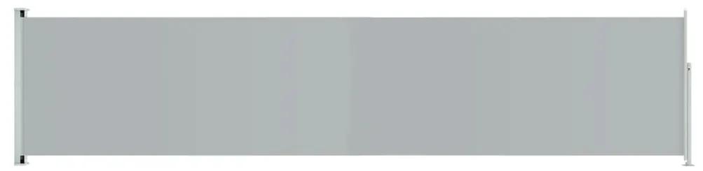 vidaXL Tuinscherm uittrekbaar 140x600 cm grijs