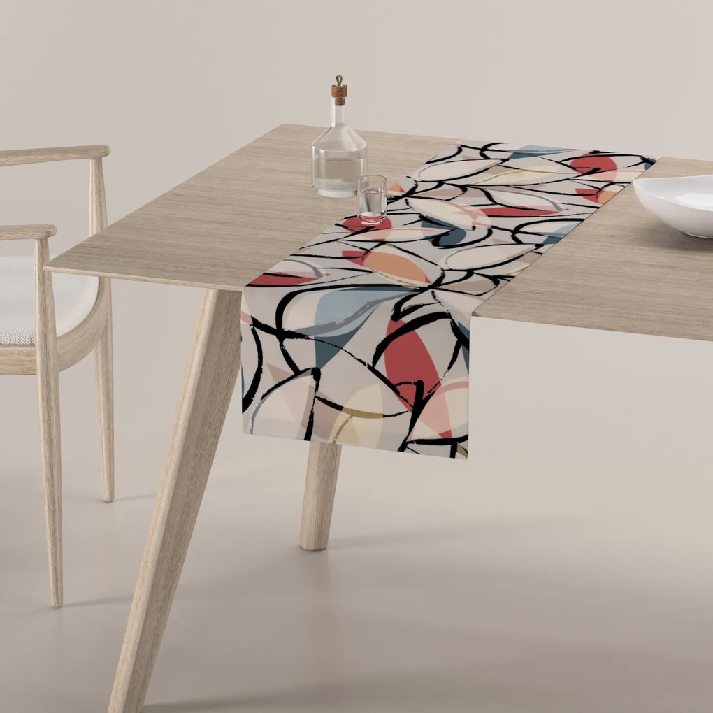 Dekoria Rechthoekige tafelloper, roze-grijs, 40 x 130 cm