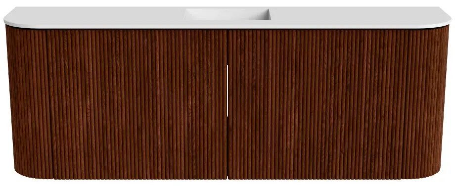 Mondiaz Joya 115cm toiletmeubel ronding links/rechts ruby met wastafel faye midden zonder kraangat talc
