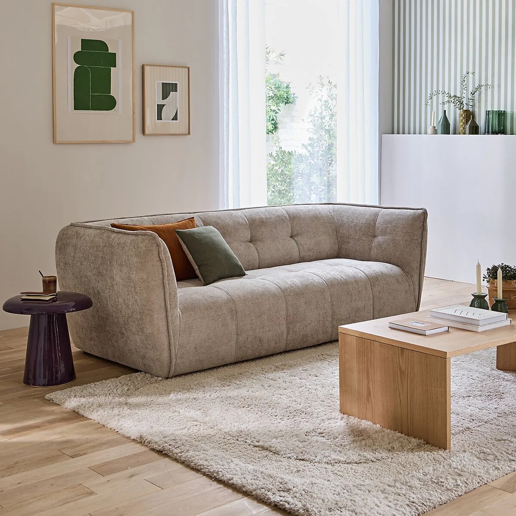 3- of 4-zitsbank in gekruist geweven chenille, SIMONE