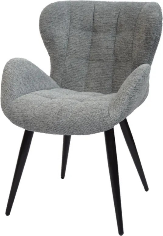 Eetkamerstoel - Simon - stof Fantasy geweven beluga