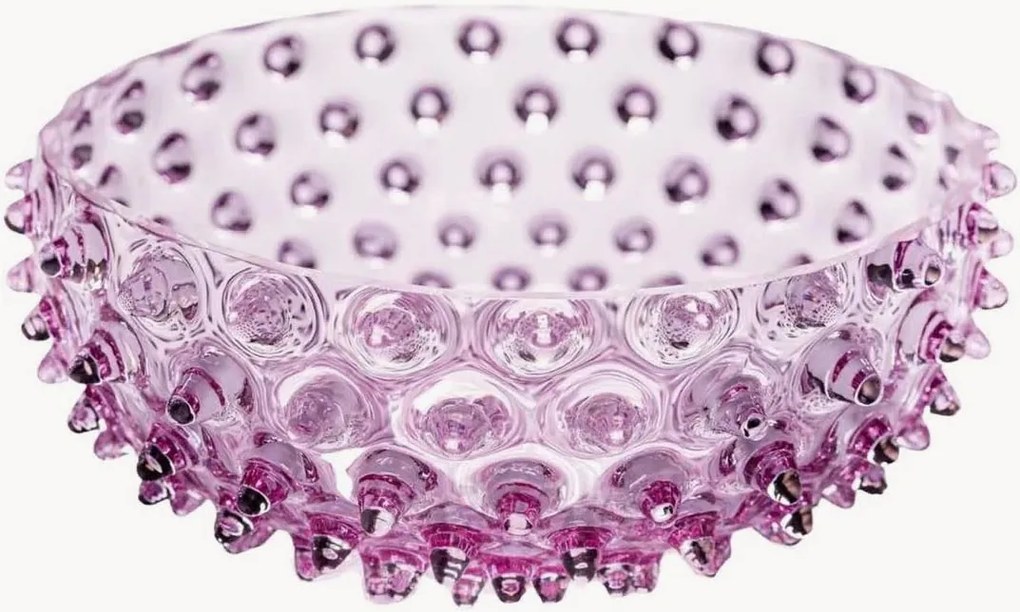 Mondgeblazen serveerschaal Hobnail