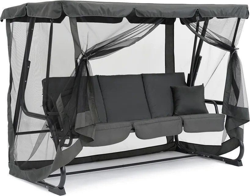 Garden Point antraciet Valencia metalen tuinschommel